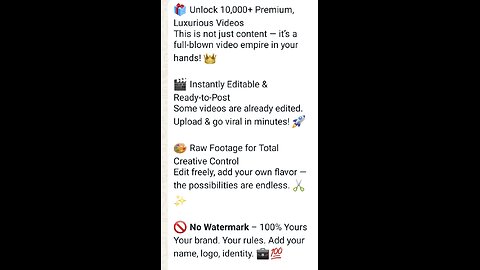 Unlock 10000+ premium Luxurious video and grow your channels