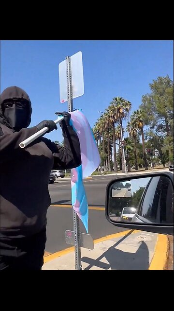 Trans man arrested for attacking a man with Pride flag, cries while spectators mock