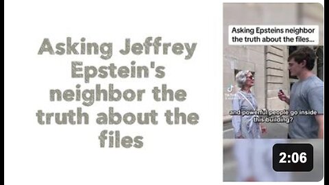 Asking Jeffrey Epstein's neighbor the truth about the files