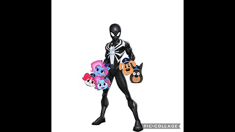 Symbiote spiderman beats up sheriff Labrador characters