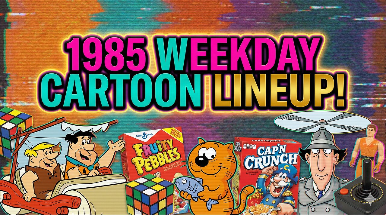 1985 Weekday Cartoon Lineup with Commercials Flintstones, Heathcliff, Voltron, Inspector Gadge