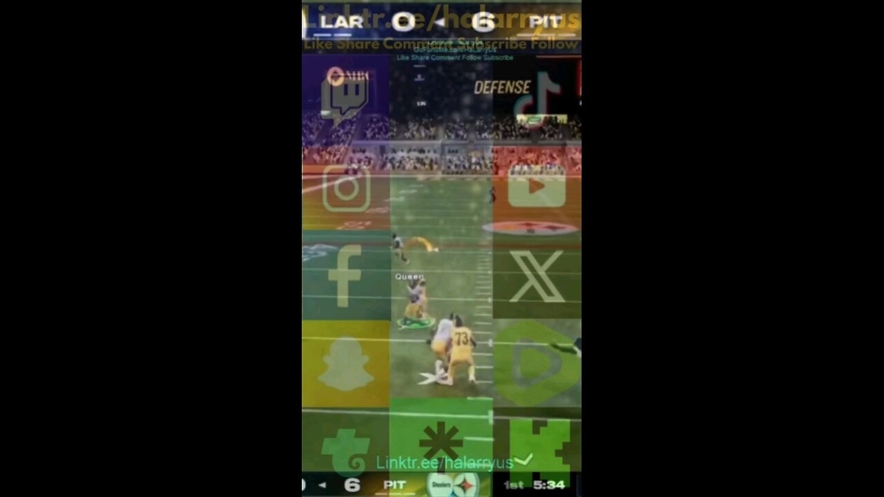 Pick 6 PIT 12 vs LAR 0 #AllMadden #Madden25 #NFLmadden #madden