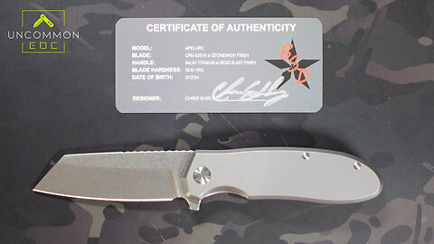 Black Star Design Apex Arc | Framelock | Titanium | CPM S35VN