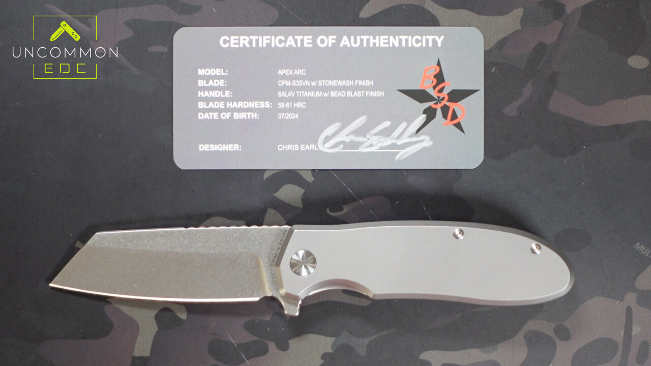 Black Star Design Apex Arc | Framelock | Titanium | CPM S35VN