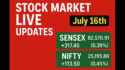 🔴 Stock Market LIVE – Sensex & Nifty Close Strong | July 16th Market Wrap 🔔