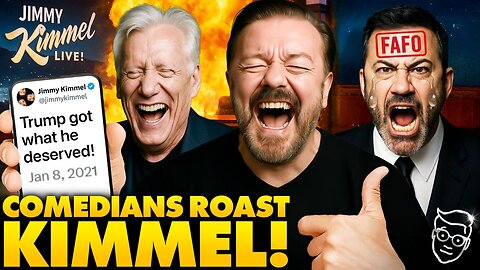 ROASTED: Ricky Gervais & James Woods Team Up to TORCH Jimmy Kimmel With His Own Old Post: ‘Karma Is… 