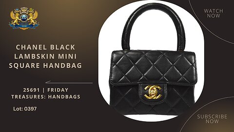 CHANEL BLACK LAMBSKIN MINI SQUARE HANDBAG