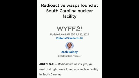 Radioactive wasp nest found in South Carolina