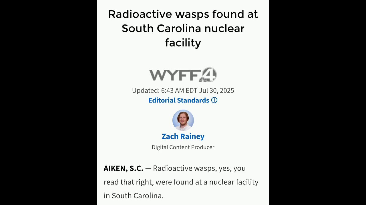 Radioactive wasp nest found in South Carolina