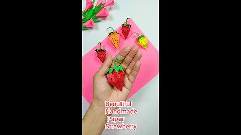 DIY Handmade Paper Strawberry | Easy Paper Craft Tutorial 🍓