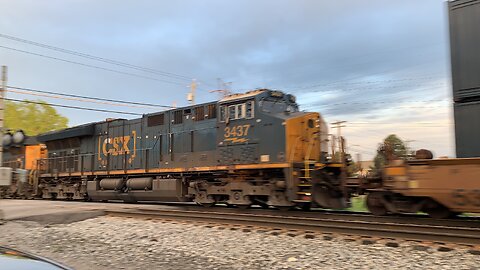 CSX Trains 935 and 3437 Speed along the rails
