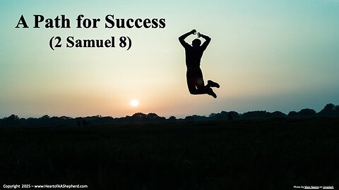 A Path to Success (2 Samuel 8), a daily Bible study from www.HeartofAShepherd.com.