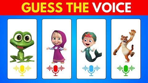 Guess Masha and the Bear Characters by Their Voice 🔊😍👧