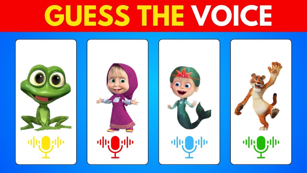 Guess Masha and the Bear Characters by Their Voice 🔊😍👧