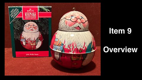 Item 9: 1991 Hallmark Keepsake Ornament Jolly Wolly Santa