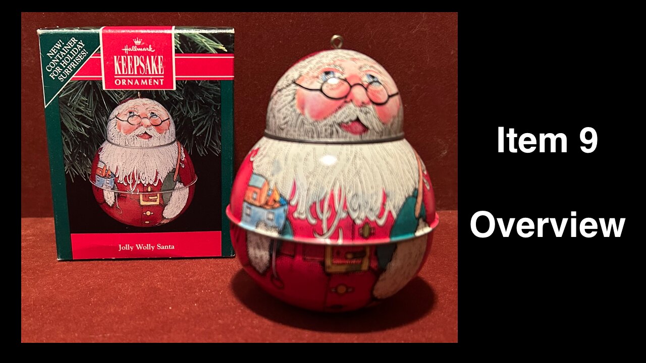 Item 9: 1991 Hallmark Keepsake Ornament Jolly Wolly Santa