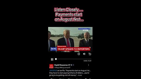 Trump says payments start August 1