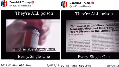 Presidente Trump Revela Vacunas Toxicas Veneno Timerosol