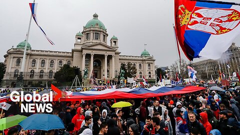 Serbia protests: Students in Belgrade gather for largest anti-government demonstration in decades