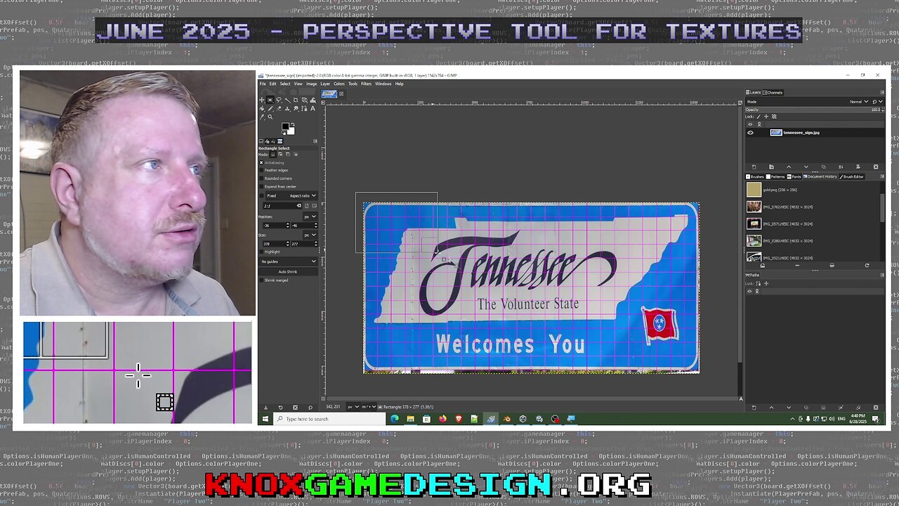 Perspective Tool for Textures - Knox Game Design, June 2025