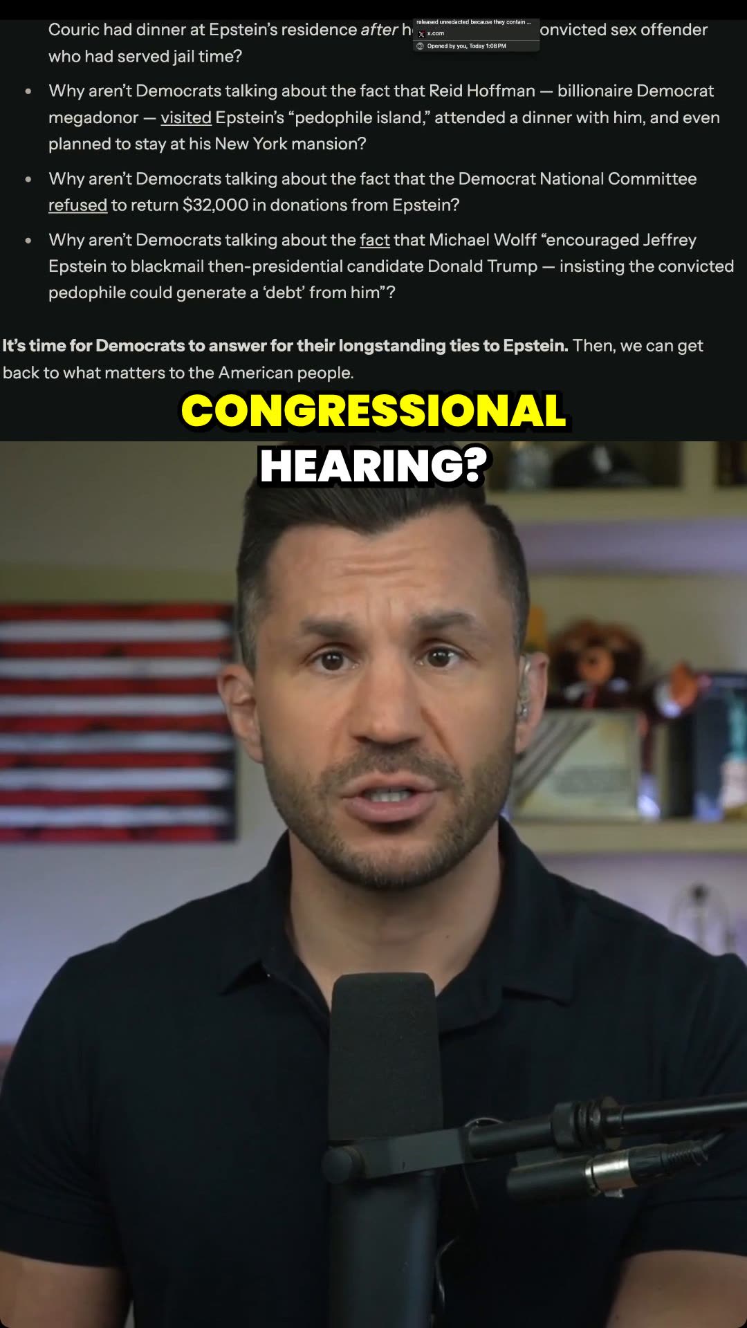 Stacey Plaskett CAUGHT TEXTING Epstein