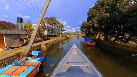 🌴 Serene Boat Ride in Alappuzha, India – Venice of the East! 🚤🇮🇳