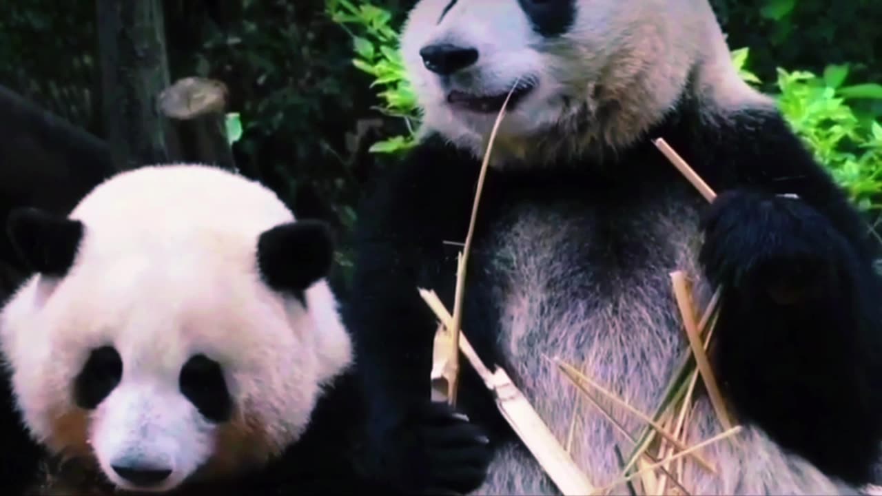 Panda Eating the bamboo video