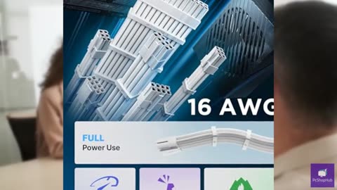 AsiaHorse 16AWG PSU Cable Extension Power Cords, Customized Power Supply Mod Sle