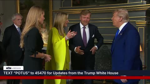 President Trump Greets the King and Queen of the Kingdom of the Netherlands