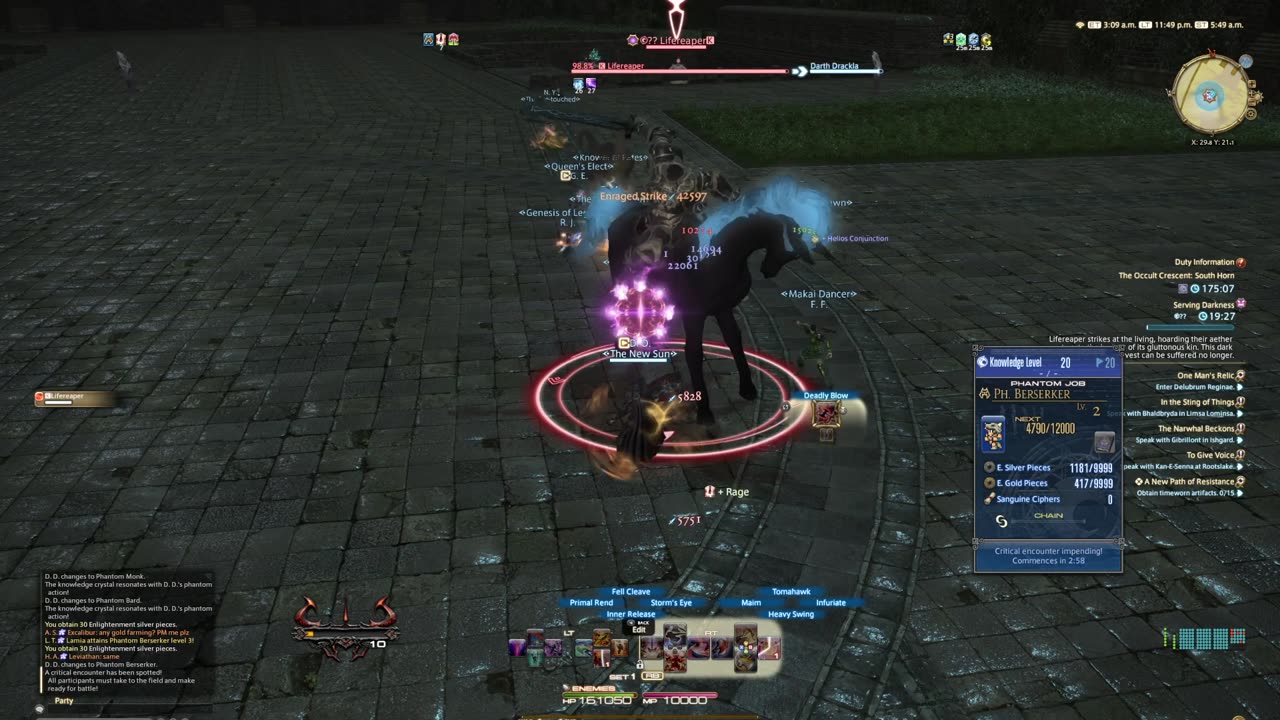 Final Fantasy XIV - Occult Crescent Phantom jobs leveling