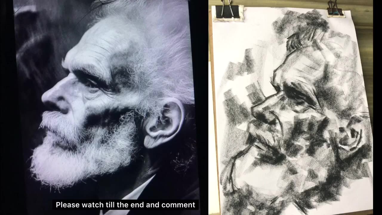 Practice with me | Stylized portrait drawing