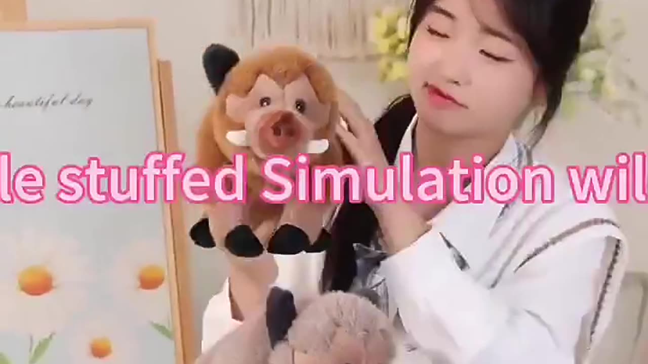 Yangzhou new sunrise wholesale charming soft plush simulation wild boar animal doll toy