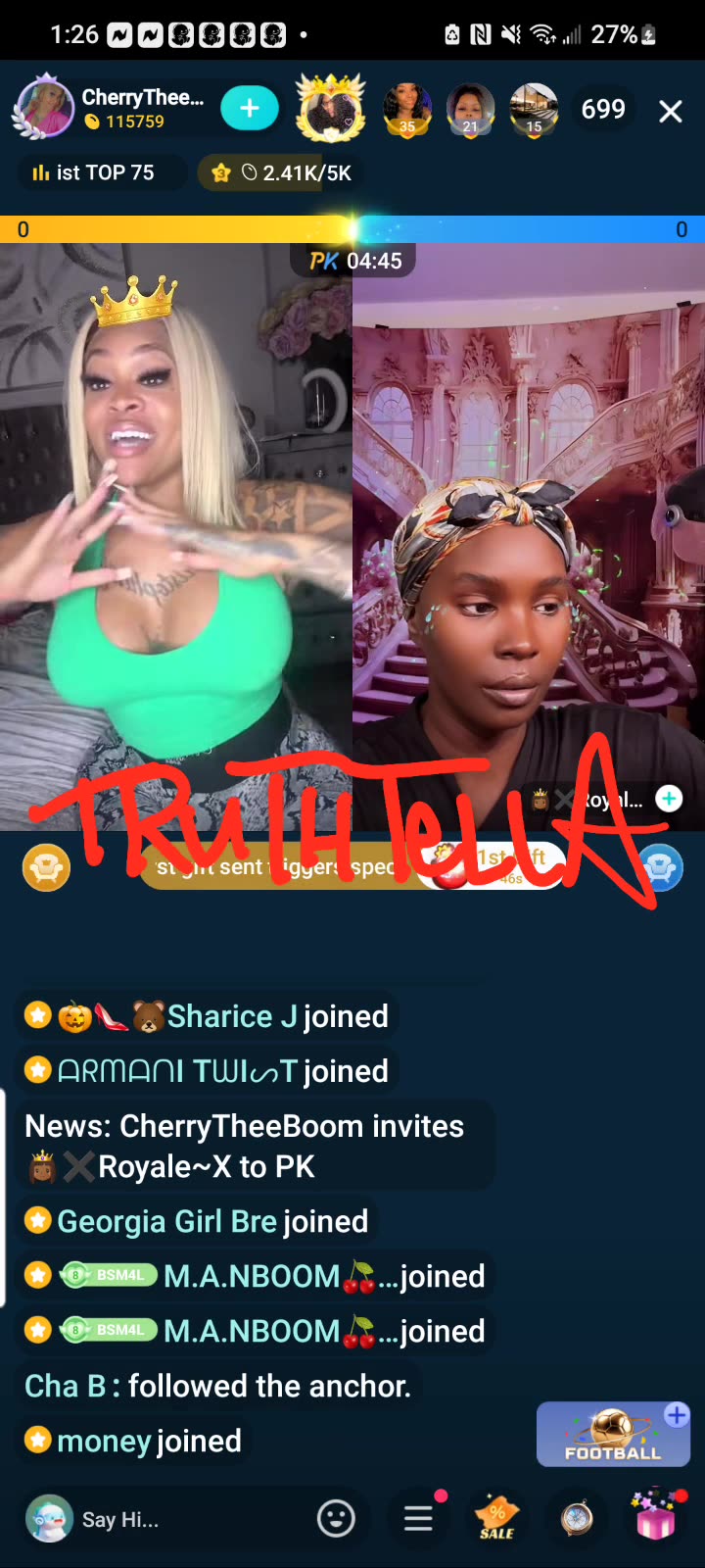 CHERRY THEE BOOM NIGHTCAP IN PK MODE