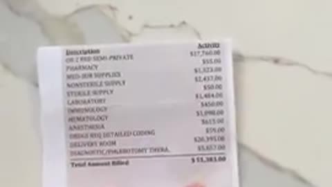 This woman just opened her hospital bill after a normal, no-complication delivery