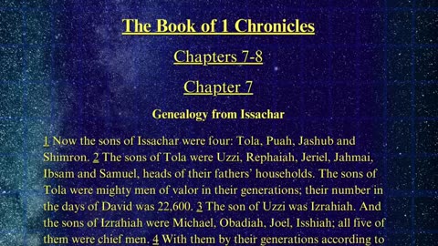 Christian Meme Video: 1 Chronicles Chapters 7 and 8 (03/30/2025)