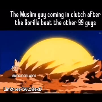 The Muslim guy coming in clutch after the gorilla beat the other 99 guys 💣🦍🤣
