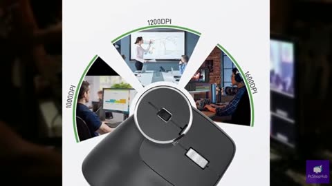 acer Ergonomic Mouse Wireless, Adjustable DPI Vertical Mouse 1000/1200/1600 with