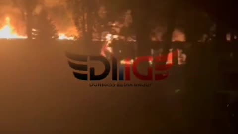 🔥🔥🔥 Yenakiyeve, large-scale fire after UAV attack.