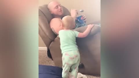 Daddy And Baby Having The Best Time Together