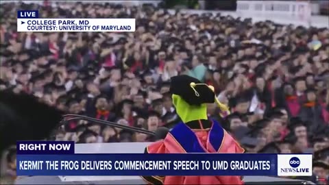 Kermit the Frog delivers commencement speech to University of Maryland graduates
