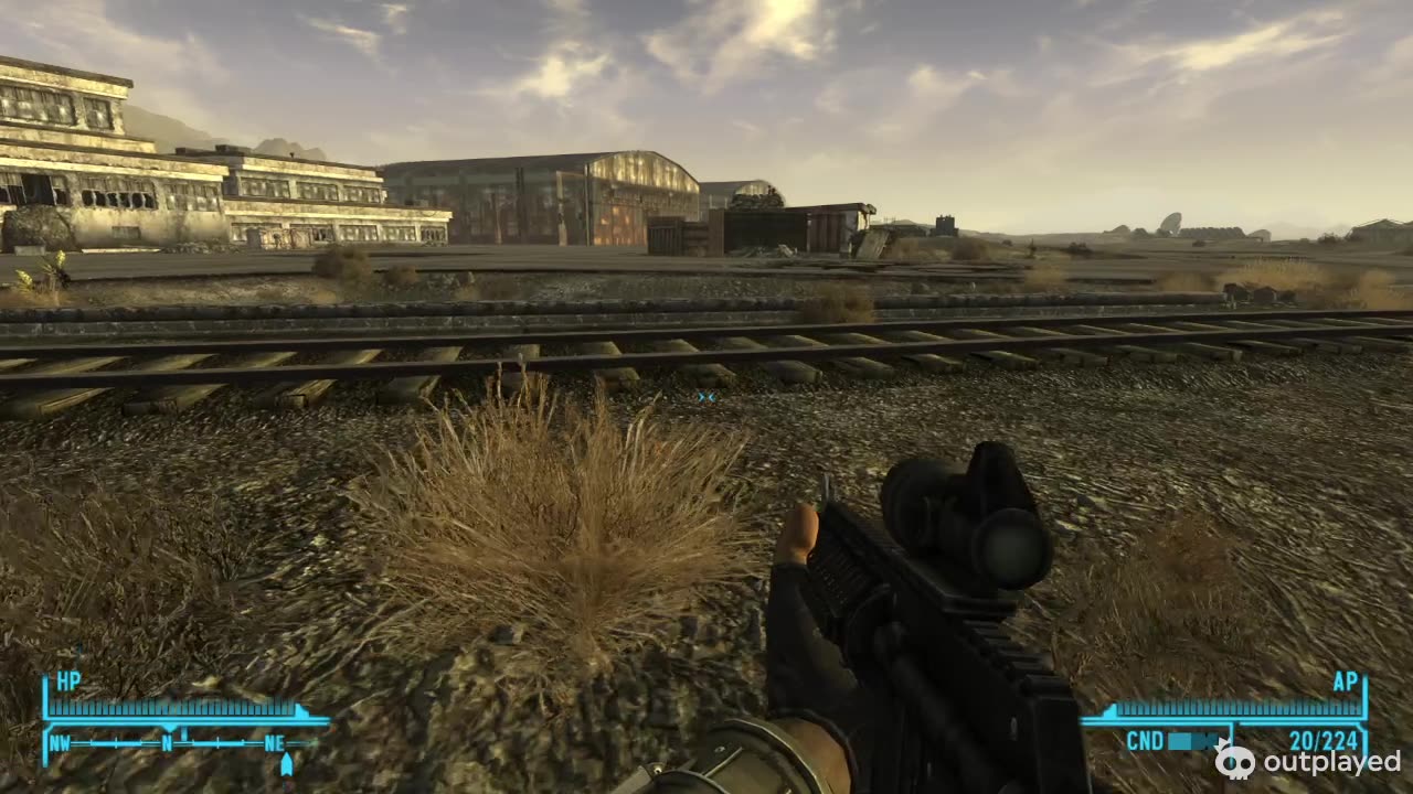 Fallout New Vegas -Nellis AFB artillery run