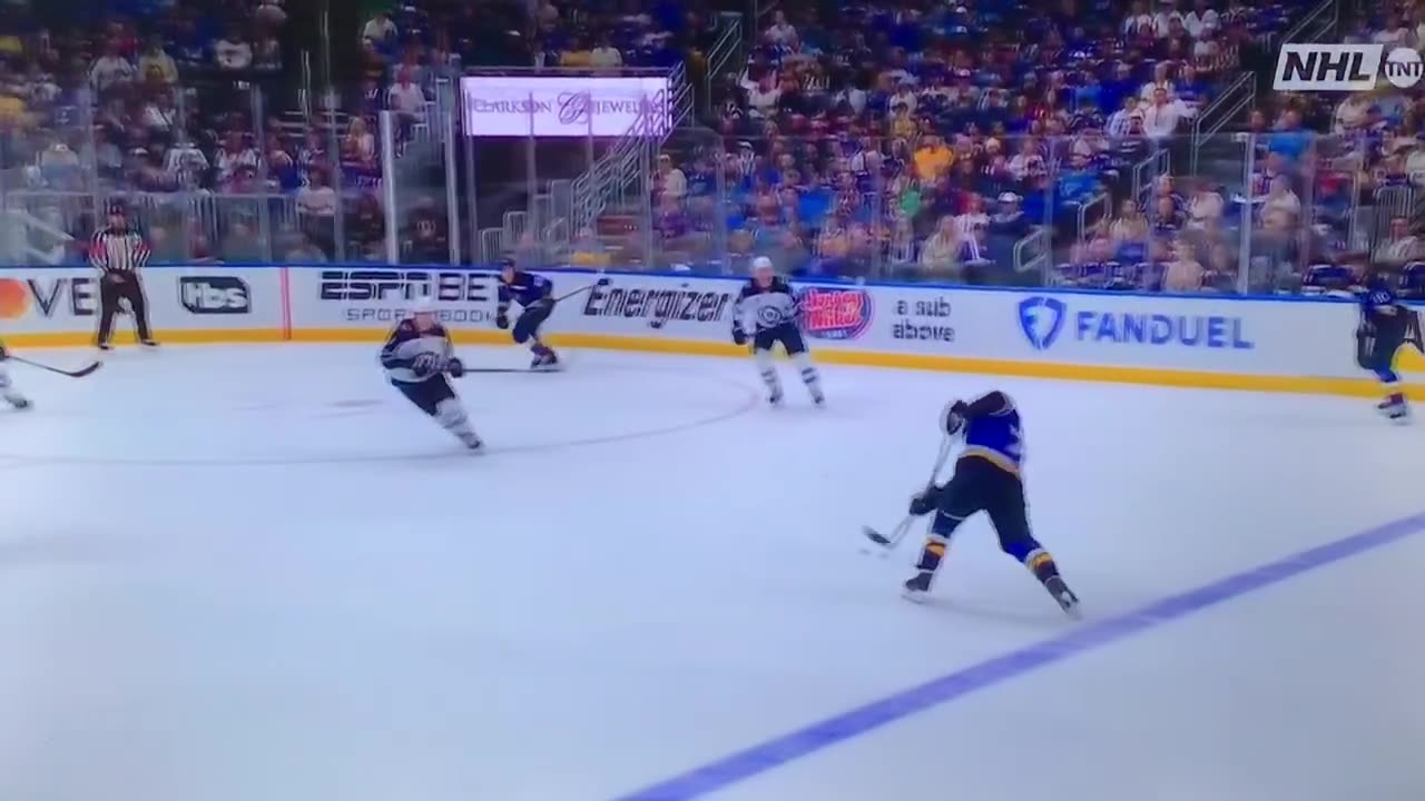 🎺Blues D #72 Justin Faulk 🥅(1)🏒Slap-Shot Goal