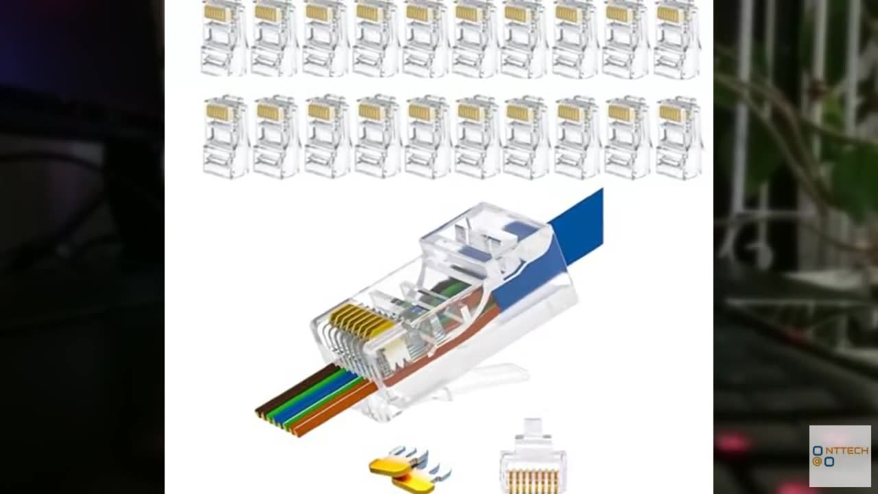 EZYUMM 20-Pack RJ45 Pass Through Connector, Cat 5 Cat 6 connectors, Gold Plated
