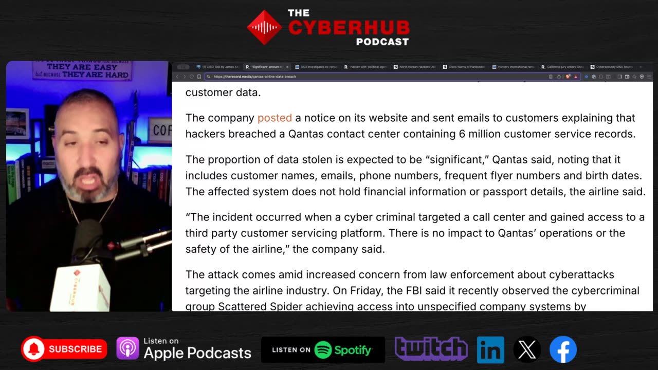 Qantas 6M Records STOLEN, DOJ Probes Ransomware Negotiator CORRUPTION, Columbia Hacker's Agenda