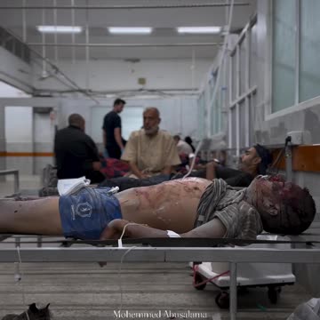 A Palestinian child is taking their last breaths…