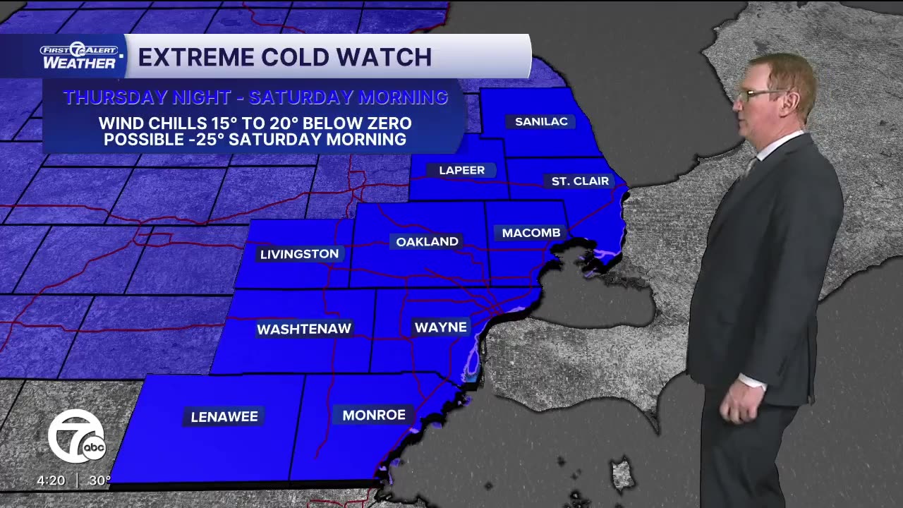 Extreme cold watch starts tomorrow night