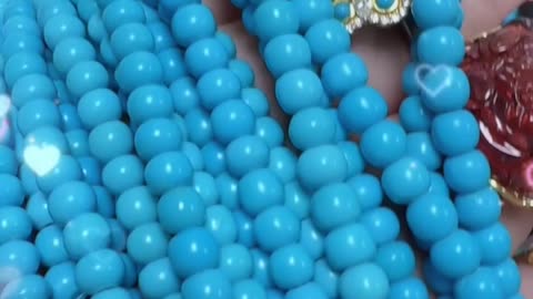 20250718-1 Natural Original Sterling Treatment Sleeping Beauty Turquoise Bead String
