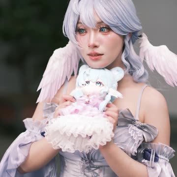 Ethereal Angelic Cosplay with Halo and Wings