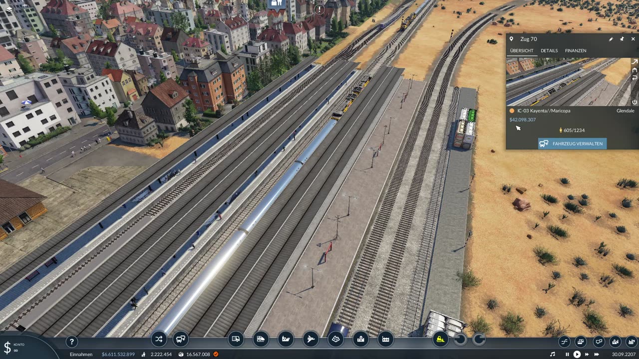 Mitfahrt im zweiten Zug von Kayenta