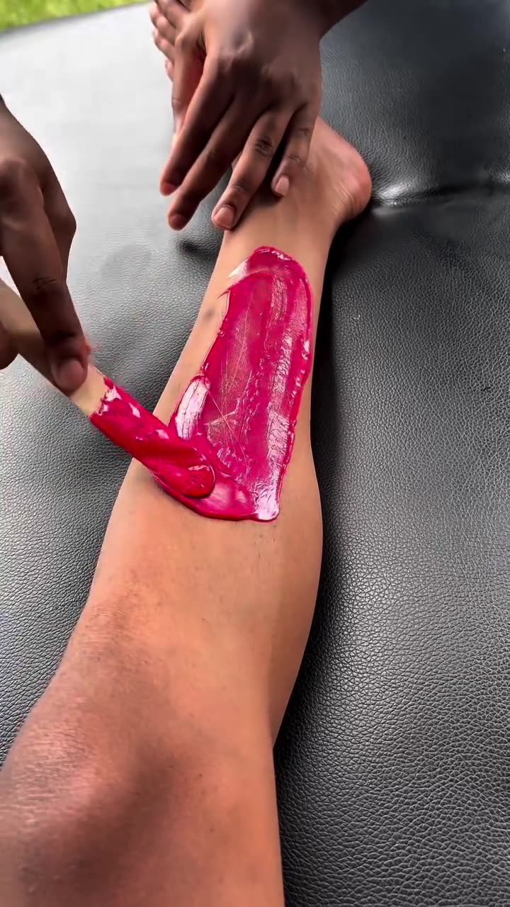 Leg Waxing with Sexy Smooth Cherry Desire Hard Wax | @essentialluxstyless Waxing Tutorial